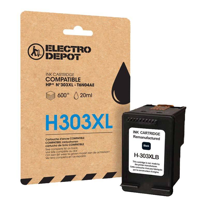 Cartouche D'encre Electro Depot Compatible Hp H 303 Xl Noir Bon état -  reconditionné disponible sur Electro Depot
